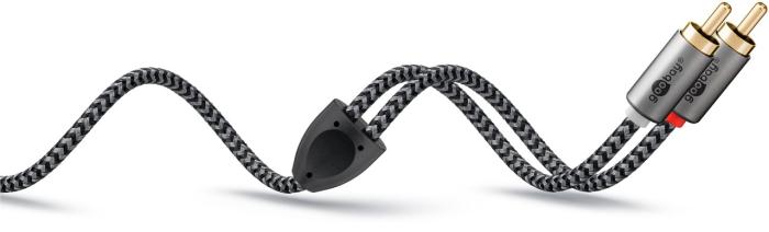 AUX-kabel 3.5mm stereo hane till 2x RCA-hane 1m guld @ electrokit (3 av 7)