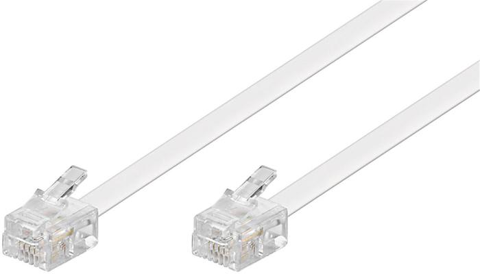 RJ11 modular signal- och telekabel 10m vit @ electrokit (1 av 1)