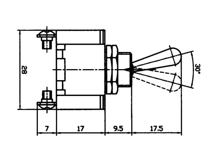 Vippströmställare - 1-pol off-(on) 12/24V @ electrokit (2 av 2)