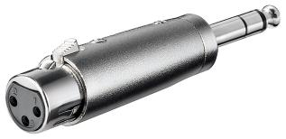 Adapter 3-pol XLR hona till 6.3mm hane stereo @ electrokit