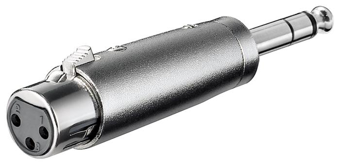 Adapter 3-pol XLR hona till 6.3mm hane stereo @ electrokit (1 av 1)