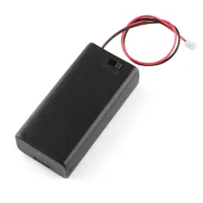 Batterihållare 2x AA box brytare JST-XH kontakt @ electrokit