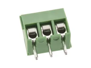 Skruvplint 3.5mm 3-pol grön @ electrokit
