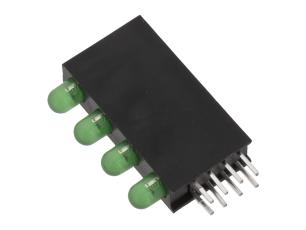 LED-indikator 4x gr&ouml;n PCB @ electrokit