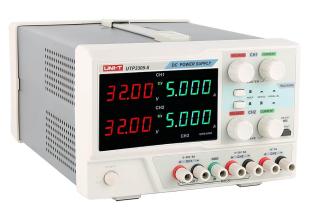 Labbaggregat 2x 0-32V 0-5A + 5V 3A linj&auml;r UTP3305-II @ electrokit