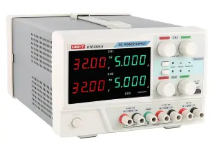 Labbaggregat 2x 0-32V 0-5A + 5V 3A linj&auml;r UTP3305-II @ electrokit