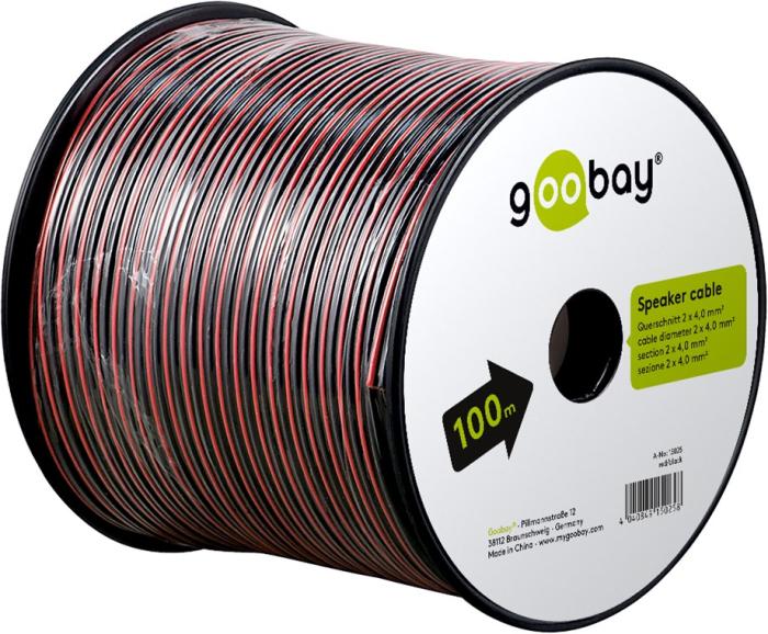 Kabel 2x4.0mm² CCA röd/svart 100m @ electrokit (2 av 2)