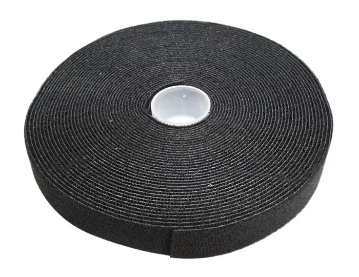 Kardborreband dubbelsidig svart 10m x 19mm @ electrokit (1 av 1)