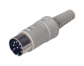 DIN male 8-pin 262° @ electrokit