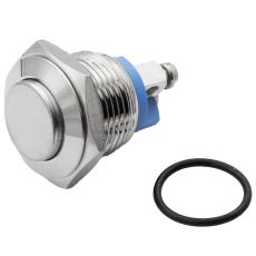 Push switch 16mm 1-p on-(on) vandal resistant @ electrokit