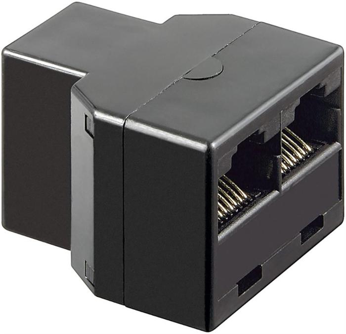 RJ45 förgreningsadapter rak F-F-F @ electrokit (1 av 1)