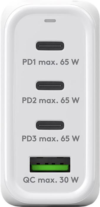 USB-C PD multiport GaN laddare 68W vit @ electrokit (2 av 4)