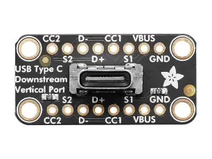 USB-C hona vertikal monterad på kort @ electrokit