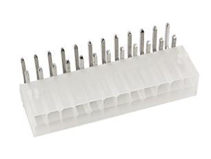 Header PCB Mini-Fit Jr male 2x12p ATX 24 pin angled @ electrokit