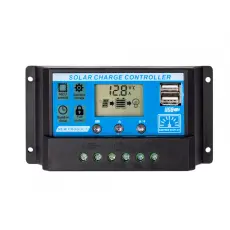 Solpanelregulator LCD 20A 12/24V @ electrokit
