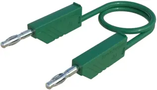 Testsladd 4mm bananplugg 2m 1mm² grön @ electrokit