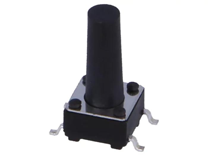 Taktil omkopplare SMD 6x6x13mm svart @ electrokit (1 av 1)