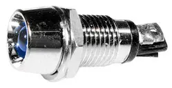 LED indicator metal blue 12VDC @ electrokit