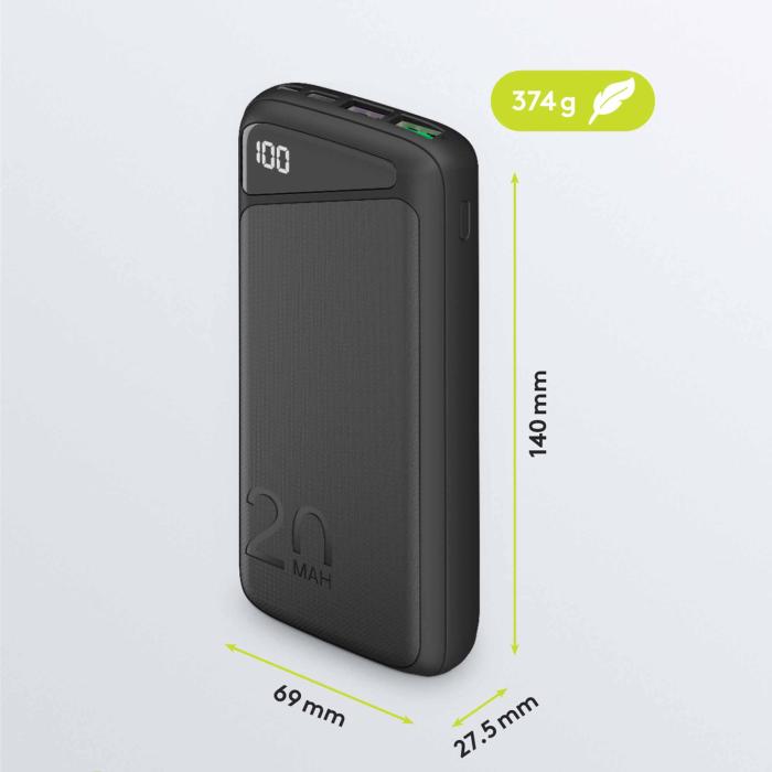 Powerbank 20000 mAh USB-C PD + QC 18W @ electrokit (6 av 6)