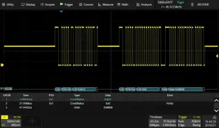 SDS2000XP-MIL1553B MIL-STD-1553B serial trig and decoding option @ electrokit
