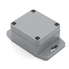 Enclosure 64x58x35mm IP65 with flange grey ABS @ electrokit