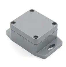 Apparatl&aring;da 64x58x35mm IP65 med fl&auml;ns gr&aring; ABS @ electrokit