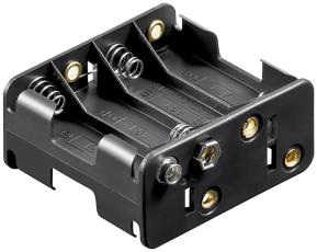 Batterihållare 8x AA kontakt (6F22) @ electrokit
