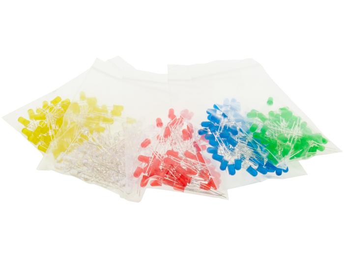 Lysdiodsats 5mm 5 färger 300st @ electrokit (1 av 1)