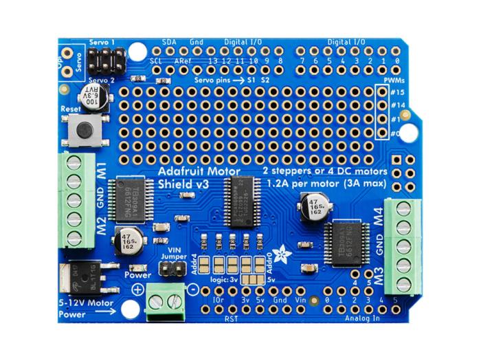 Adafruit motor shield för Arduino Uno R3/R4 v2.3 @ electrokit (1 av 7)