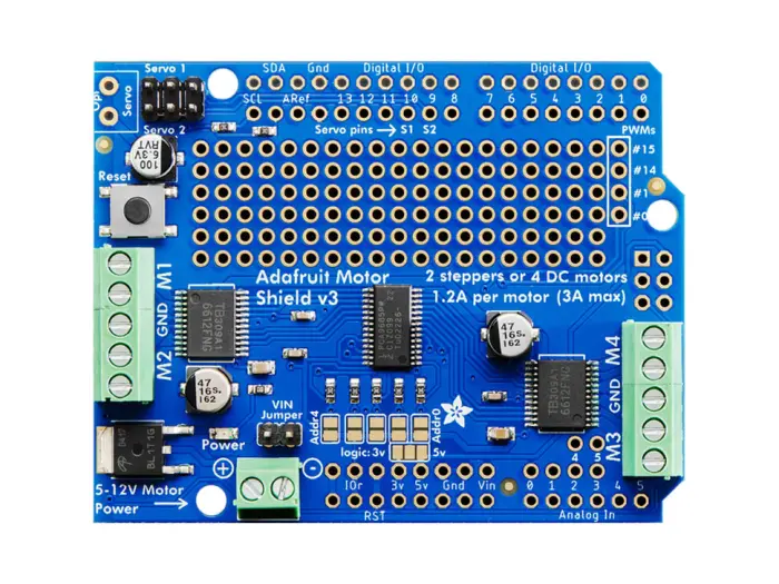 Adafruit motor shield for Arduino Uno R3/R4 v2.3 @ electrokit (1 of 7)