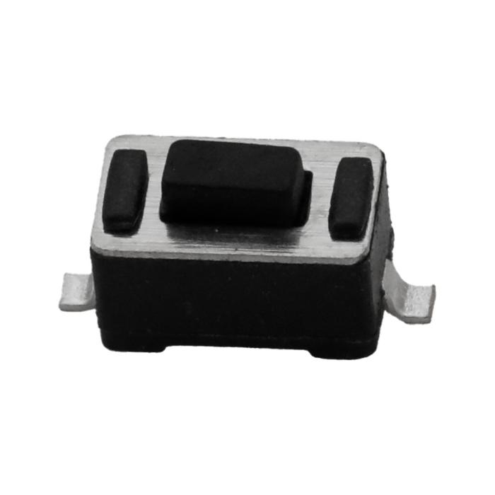 Taktil omkopplare SMD 6x3x4.3mm black @ electrokit (1 av 1)