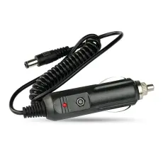 12/24V Cigg-kabel till DC 5.5x2.1mm 1.4m spiral med s&auml;kring @ electrokit