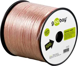 Kabel 2x0.75mm² Cu transparent 100m @ electrokit