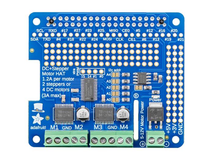 DC & Stepper Motor HAT för Raspberry Pi @ electrokit (1 av 6)