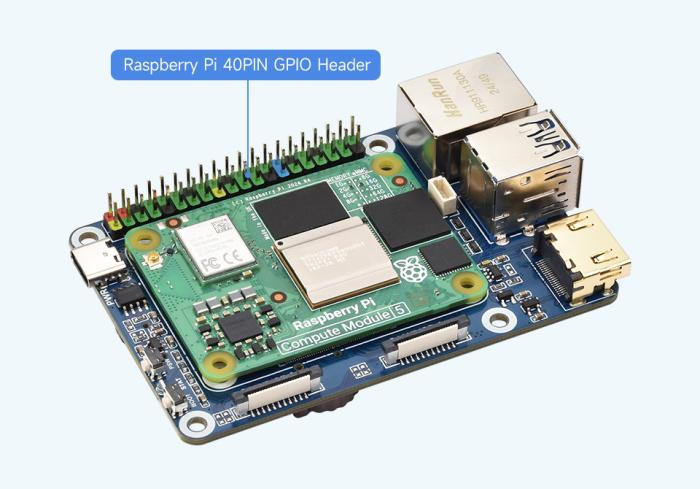 Compute Module 5 mini base IO Board NVMe @ electrokit (5 av 6)