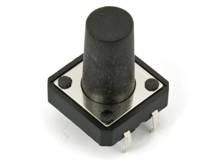 Taktil omkopplare PCB 12x12x15mm svart @ electrokit (1 av 2)
