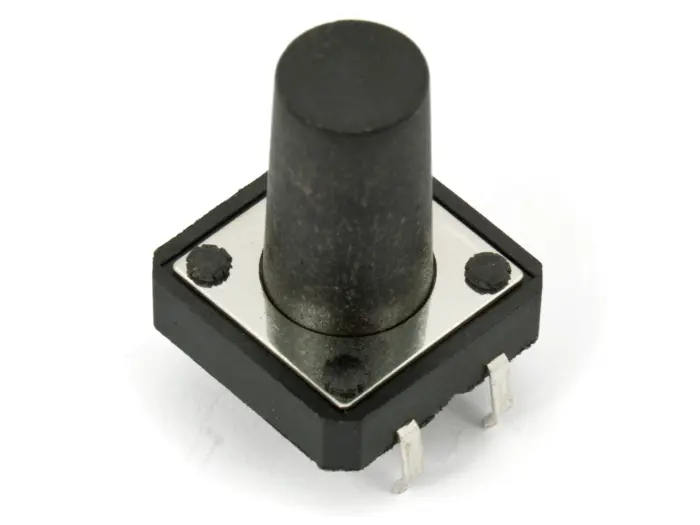 Tactile switch PCB 12x12x15mm black @ electrokit (1 of 2)