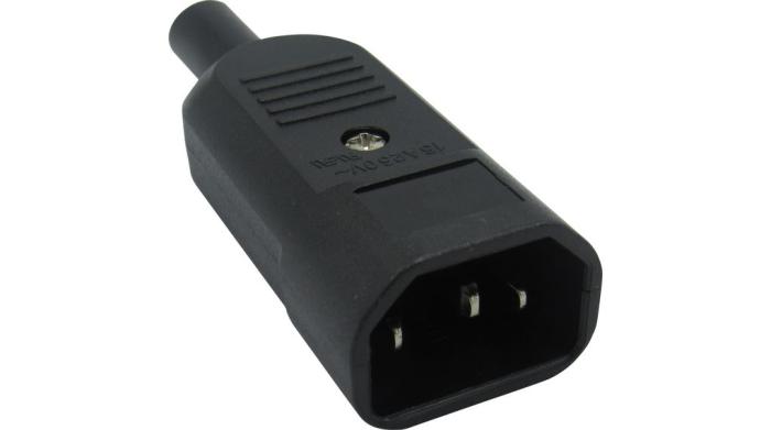 Mains connector IEC C14 10A 250VAC @ electrokit (1 of 2)