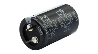 Elektrolytkondensator 15000uF 25V 105C ø25x41mm snap-in @ electrokit