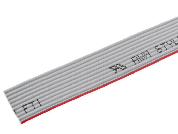 Flatkabel grå 10 ledare 1.27mm /m @ electrokit (1 av 1)