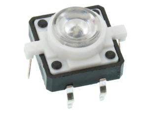 Tryckknapp PCB 12x12x7mm LED blå @ electrokit