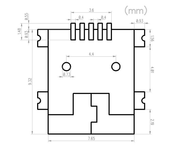 USB mini-B SMD @ electrokit (3 av 3)
