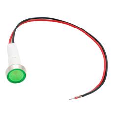 Panelindikator LED &oslash;10mm 230VAC gr&ouml;n @ electrokit