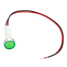 Panelindikator LED &oslash;10mm 230VAC gr&ouml;n @ electrokit