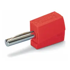 Banankontakt snabb 4mm hane 20A röd @ electrokit