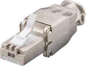 Network plug RJ45 cat6a STP tool-free @ electrokit