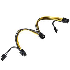 Splitter cable PCIe 6-pin to 2x PCIe 6+2-pin @ electrokit