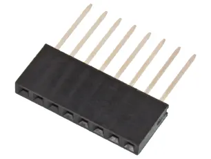 Hylslist 2.54mm 1x8p stackningsbar @ electrokit