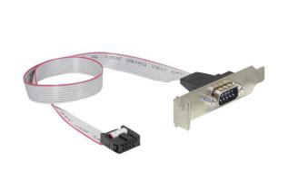 Serial port for for PC low profile - 1x DB9 male 0.40m @ electrokit