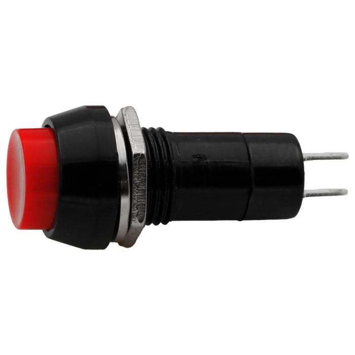 Push button ø12mm 1-p off-(on) red @ electrokit (1 of 1)